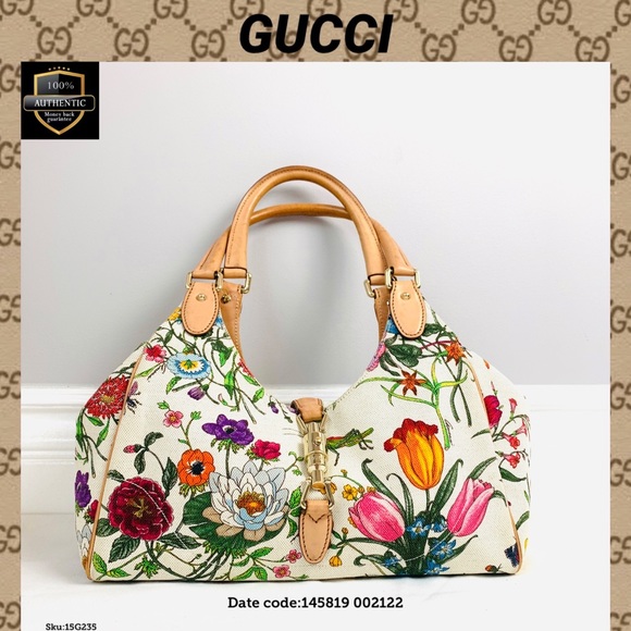 Gucci Handbags - Gucci Satchel bag flora new jackie canvas leather